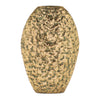 Tall Gold Flat Metal Vase Set of 2