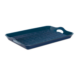 Abstract Blue Decorative Serving Tray