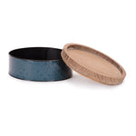 Two-Piece Iron & Wood Canister Set for Indoor Decor