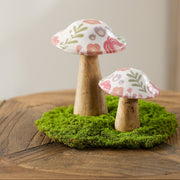 Indoor Wooden Mushroom Accents