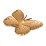 Decorative Gold Butterfly Platter Aluminum Indoor Tabletop Decor by Melrose