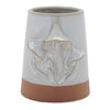 Tapered Porcelain Planter with Mushrooms