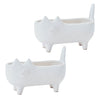 Tabletop Cat Ceramic Container 4.25" Height Indoor Decor Set of 2 Melrose