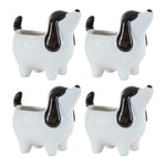 Polyresin Dog Container 5.25" H Indoor Decorative Storage Set of 4 by Melrose