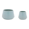 Planter Set – Starburst Design Blue – 4.25" and 5" H Modern Plant Pots Melrose