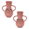 Vase Set – Stoneware Flower Detail – 8" H Tabletop Vase Melrose