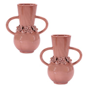 Vase Set – Stoneware Flower Detail – 8