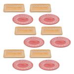 Scalloped Edge Ceramic Trinket Dish Set – 0.75" H Colorful Table Decor by Melrose