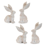 Decorative Long Ear Rabbit Figurines – 10" & 11.5" H Tabletop Design by Melrose