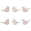 Distressed Bird Figurines – Beige Polyresin – 3.5" & 4" H – Melrose