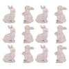 Decorative Mini Bunny Figurines – Polyresin – 3.5" & 3.75" H – Melrose