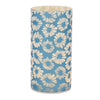 Frosted Glass LED Luminary – Floral Design – 7.5" H – Melrose