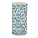 Blue and White Glass LED Luminary – 7.5" H – Tabletop Decor Design by Melrose