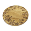 Etched Mango Wood Serving Tray – 12" D – Modern Rustic – Melrose