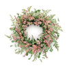 Pink Blossom Wreath – 15.45"H – Natural Grapevine Base – Melrose