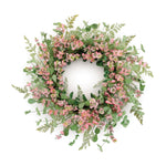 Mixed Blossom Floral Wreath – 15.45"H – Natural Twig Base – 18"D Design by Melrose