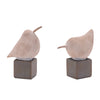 Resin Bird Accent – 5.5"H – Neutral Gray and Brown Design by Melrose