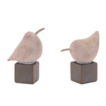Resin Bird Accent – 5.5"H – Neutral Gray and Brown Design by Melrose