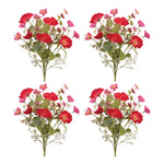 Faux Floral Poppy Stem 21" H Indoor Arrangement Set of 4 by Melrose