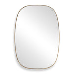 Antique Gold Wall Mirror – 40.5"H Elongated Scalloped Iron Framed Mirror by Uttermost