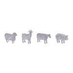 Distressed Resin Farm Animal Figurine Set 4.5"H to 5.5"H for Farmhouse Shelf Decor by Melrose