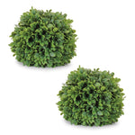 Boxwood Orb (Set of 2) – 7.5"D Green Faux Decorative Orbs Indoor Decor by Melrose