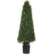 Tall Artificial Boxwood Topiary with Iron Base