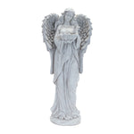 Elegant Angel Statue – 28.5"H Gray Polyresin Figurine for Indoor Decor by Melrose