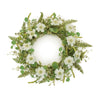 White Pincushion Floral Wreath