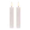 Elegant faux flame candles in ivory with flicker effect
