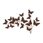 Butterfly Garden Wall Art Distressed Metal Fence Decor 28.75" L by Melrose