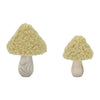 Mini decorative mushrooms with fabric caps
