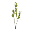 Tall faux leaf spray with green fabric leaves