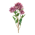 Faux Mum Floral Spray Set of 4 Pink and Green Fabric Stems 27.5" H by Melrose