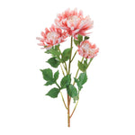 Faux Mum Floral Spray Set of 4 Pink Fabric Flowers with Greenery 27.5" L by Melrose