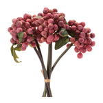 Faux Berry Bundle Set of 4 - 11.2" L Red Berry Stems for Spring Decor by Melrose