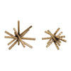 Abstract Gold Metal Sculptures for Modern Interiors