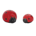 Lady Bug Decorative Accent 1.75"H Red Black Stoneware Whimsical Indoor Style (Set of 24) By Melrose