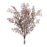 Berry Bundle Decorative Accent 20"H Purple Green Plastic Glam Indoor Style (Set of 6) By Melrose