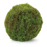 Moss Orb Accent 8.5"D Green Plastic Polyester Glam Style (Set of 2) By Melrose