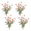 Artificial Mini Mum Floral Bush – Faux Pink Flowers – 18 Inches Set of 4 – Melrose