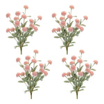 Faux Mini Mum Bush Pink Floral Greenery – 18" H Home Accent Set by Melrose