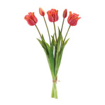Tulip Bundle 18.5"H, Red & Green Plastic Stems with Wired Flexibility (Set of 2) By Melrose