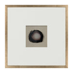 Shadow Box Wall Art 20" Square, Cream Tan Gold Black Paper MDF Glass Modern Decor By Melrose