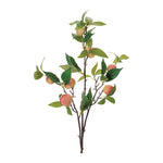 Artificial Peach Branch 34.5"H Pink Green Fabric Plastic Floral Set of 6 By Melrose