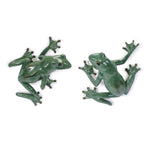 Hanging Frog (Set of 2) 7.75"L Resin Stone Powder Garden Wall Accent By Melrose