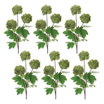 Snowball Stems Set – 29.5"H 6 Green Faux Branches for Garlands and Wreaths by Melrose