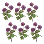 Faux Snowball Branch – 29.7"H Purple Viburnum Stems for Home Arrangements by Melrose