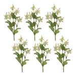 Faux Blossom Spray – 26.5"H – Soft White Fabric Stems for Home Arrangements by Melrose