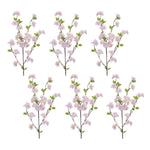 Apple Blossom Floral Branch 34"H – Pink and Green Decorative Set of 6 by Melrose